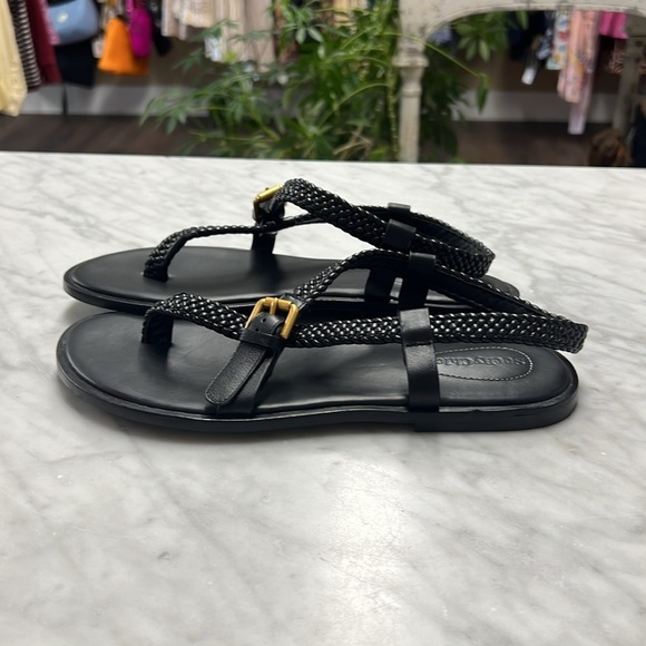 See by Chloe Black Braided Nala Leather Sandal Size 39/9 - Picture 3 of 12